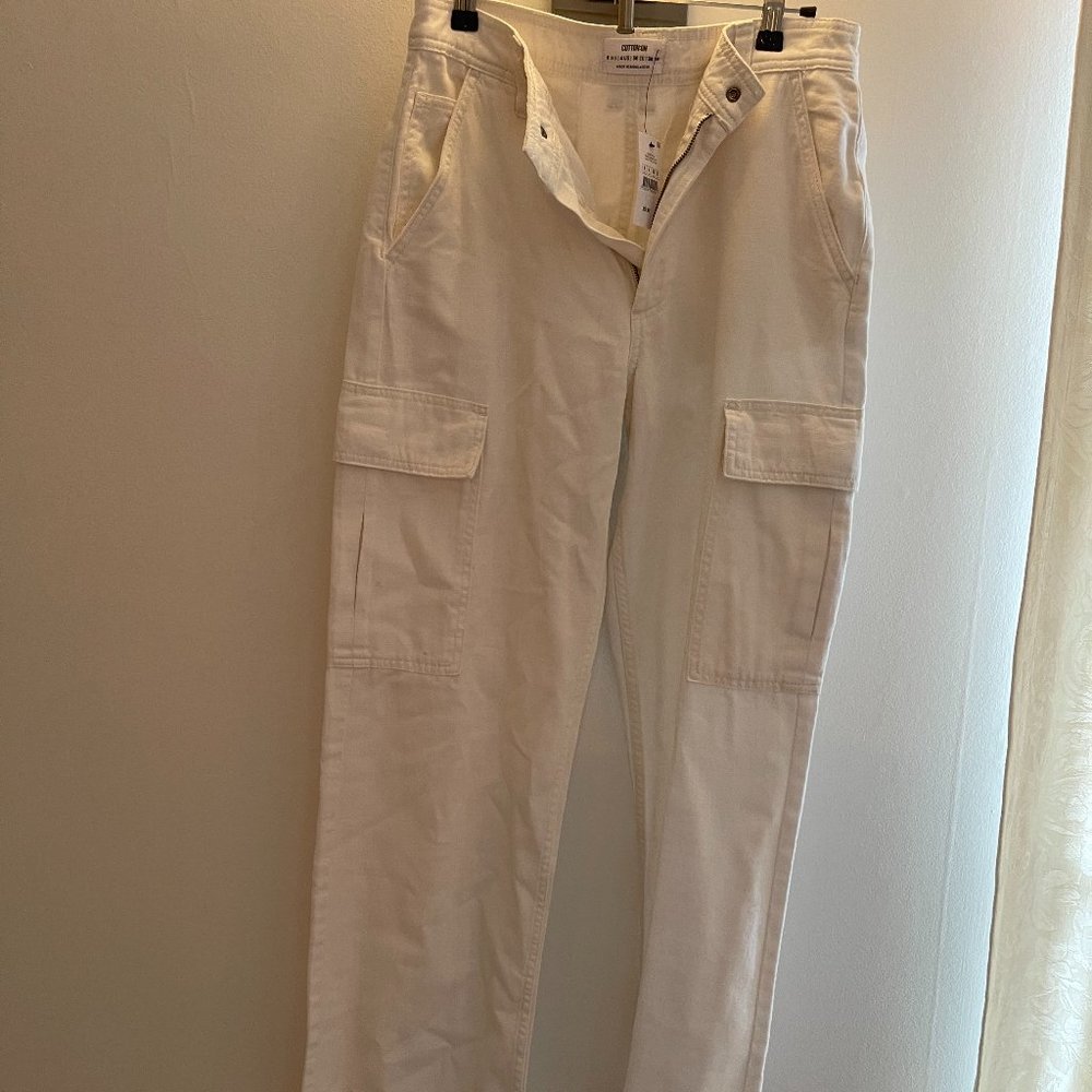 Brand new white cargo pants